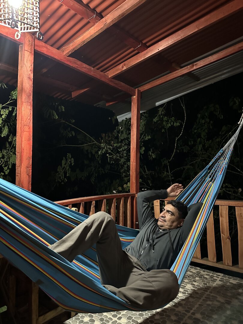 Hamaca en la cabaña